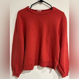 Mother Jeans Brand Red Sweatshirt Size Large